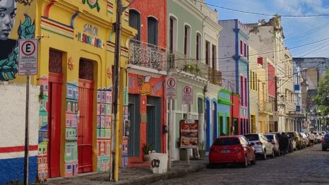 Colorful building facades