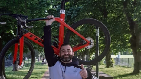 Stephen Keane and his bike